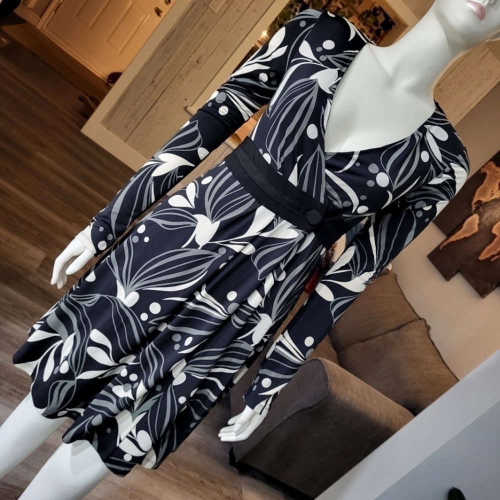 DURAS - Vintage fall Wrap Mini dress